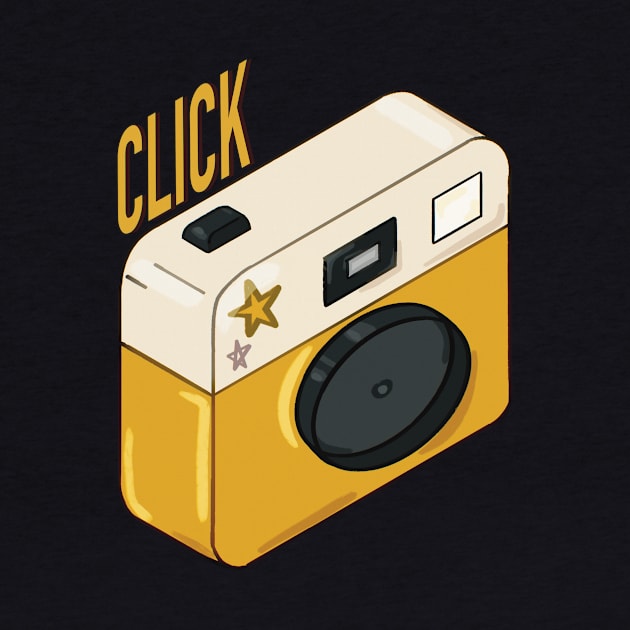 Click Cute Retro Camera Photographer Art by SkullFern